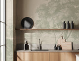 Wallpaper Engraved Green - 300cm width x 280cm height - textile look - second chance - opened packaging