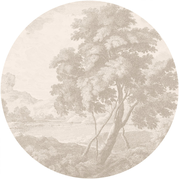 Ronde muursticker - Engraved