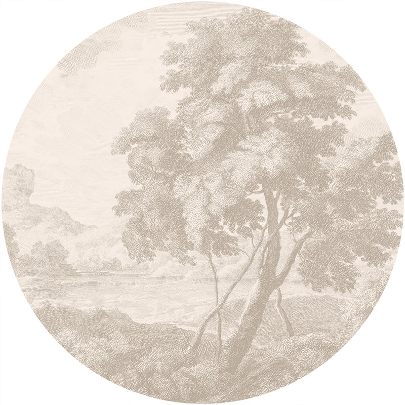 Round wall sticker - Engraved