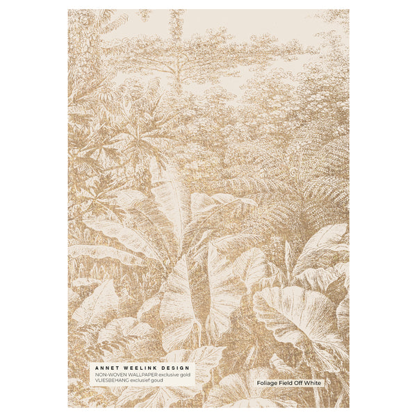Gold Muestra de papel pintado - Foliage Field