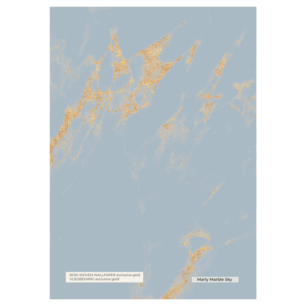 Gold Muestra de papel pintado - Marly Marble