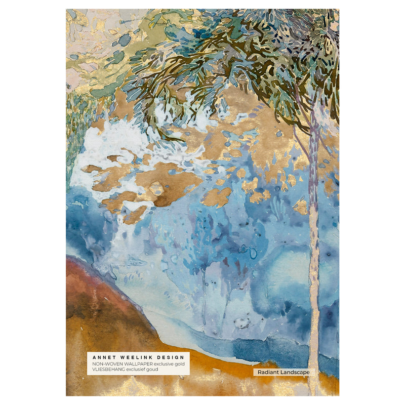Gold Wallpaper Sample - Radient Landscape