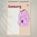 Calendario de cumpleaños - LISTA DE DESEOS DE ROPA URBANA - A4 - Perpetuo