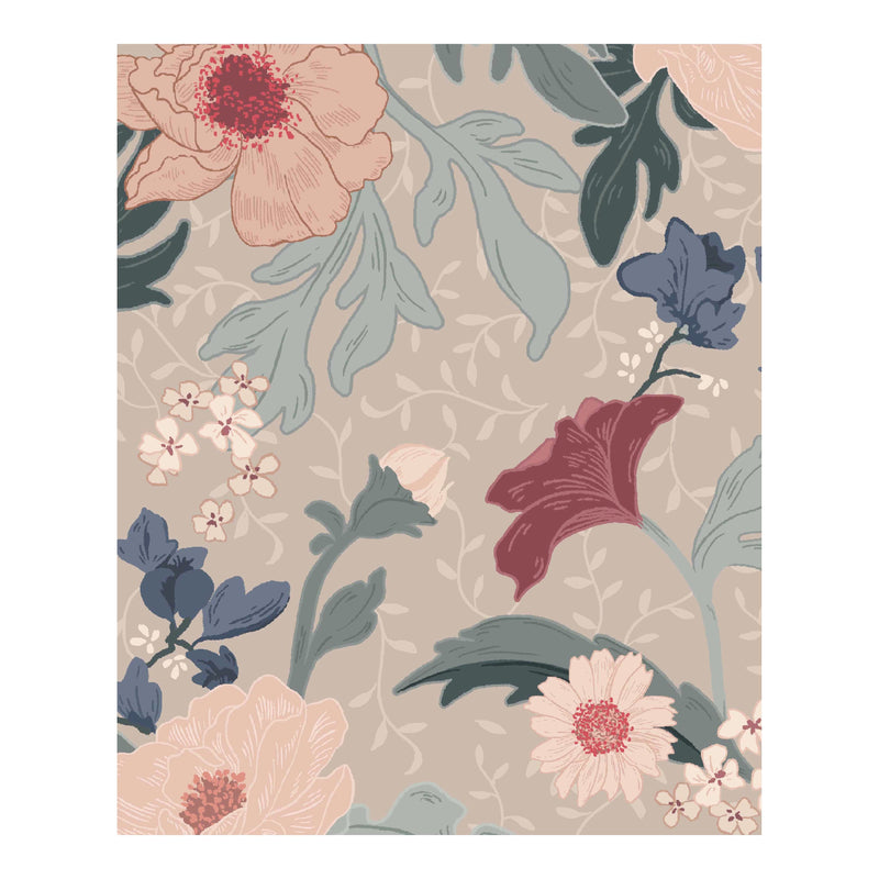 Wallpaper Sample - Feline Forest Flowers