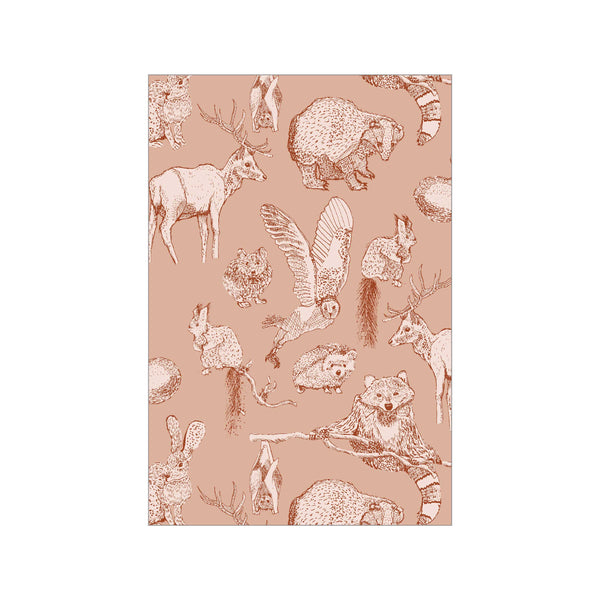 Mini poster A5 - Forest Friends Blush