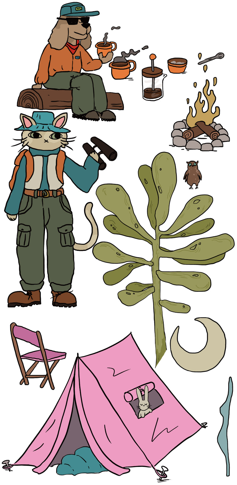 Wall Decal Set - Funky Explorer