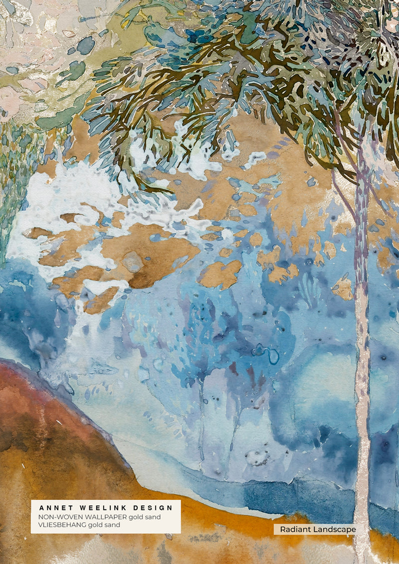 Gold Wallpaper Sample - Radient Landscape