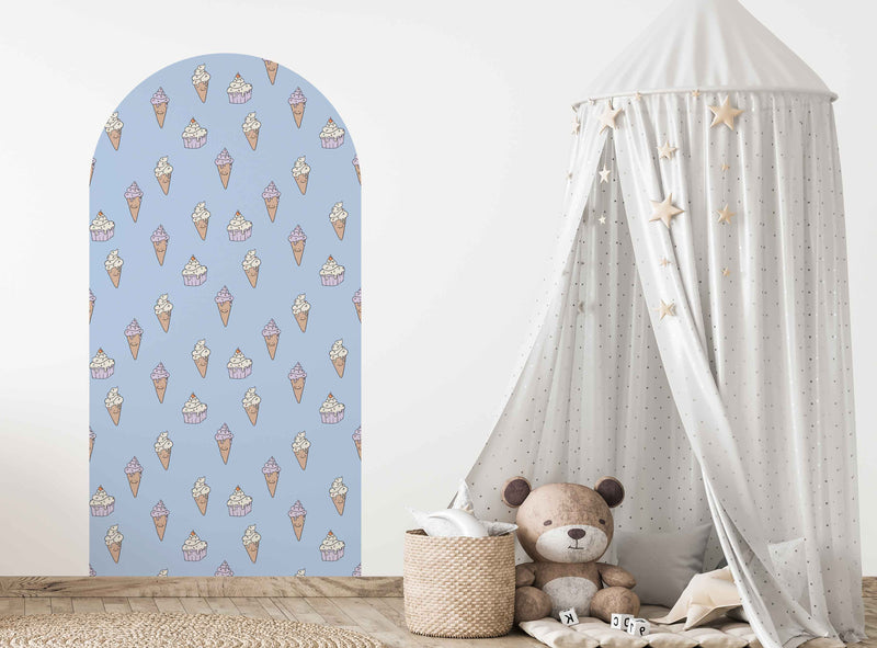 Peel and stick Arch Wallpaper Decal - Ice Cream Lilac