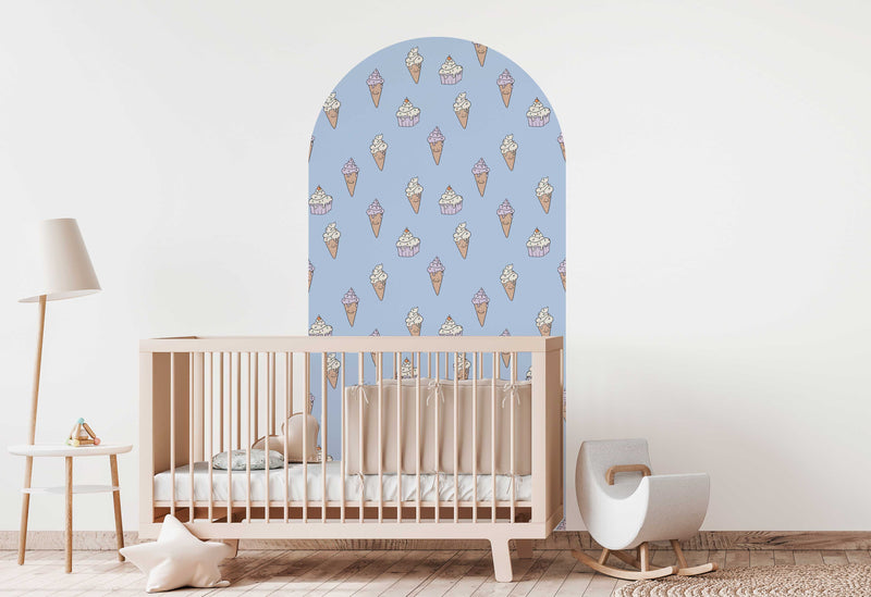 Peel and stick Arch Wallpaper Decal - Ice Cream Lilac