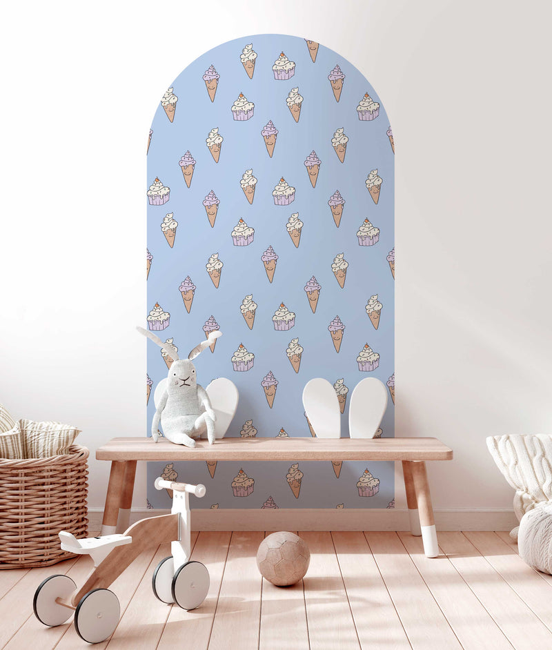 Peel and stick Arch Wallpaper Decal - Ice Cream Lilac