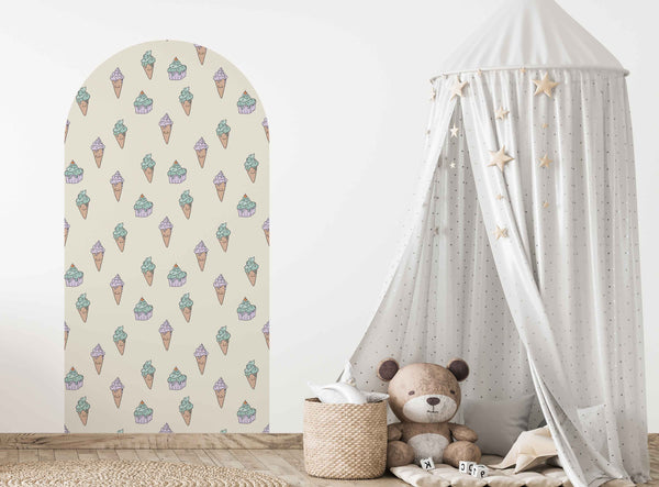 Peel and Stick Arch Wallpaper Decal - Ice Cream