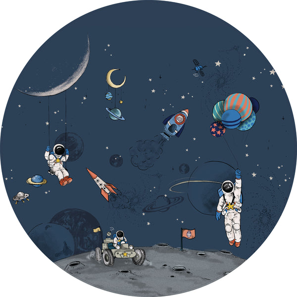 Sale Round wall sticker -  Into The Galaxy Dark 148cm