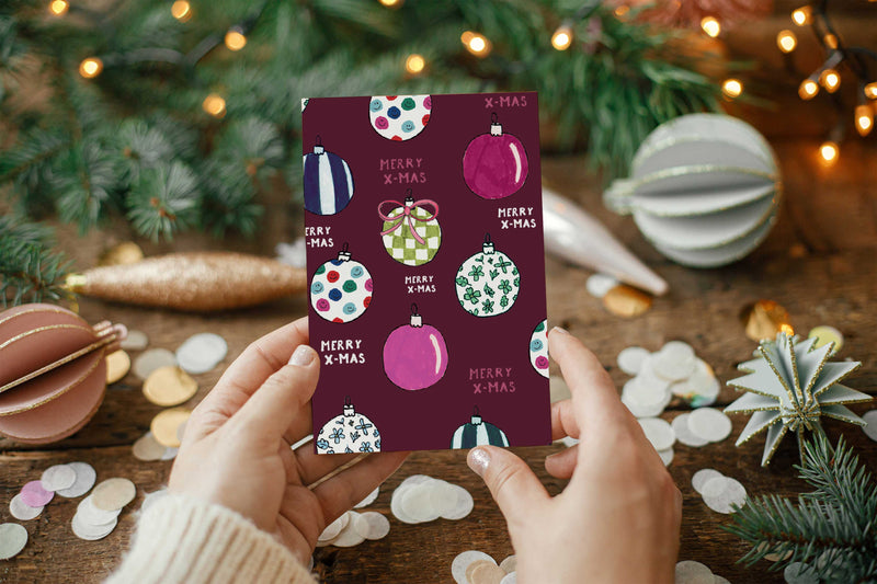 Set van 6 kerstkaarten