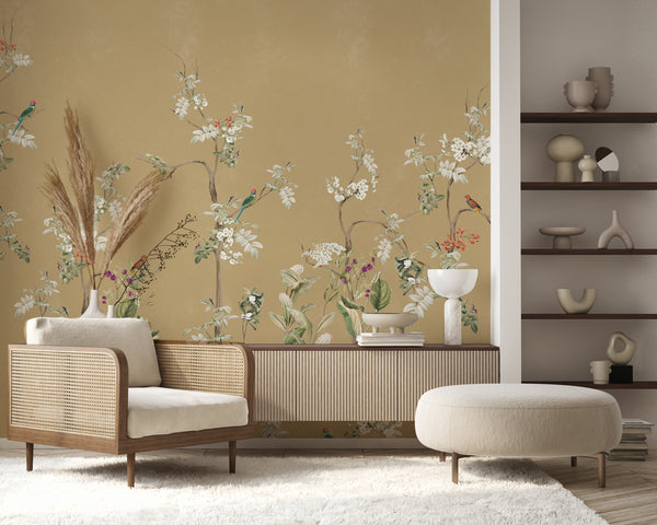 Floral Wallpaper - LUSH EDEN gold