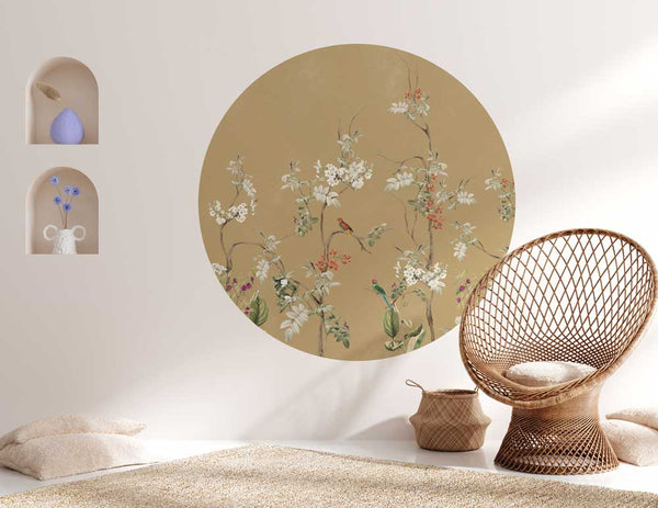 Round wall sticker - Lush Eden Gold