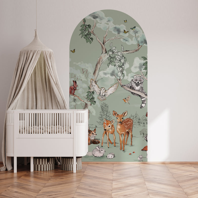 Peel and Stick Arch Behang Decal - Magical Forest