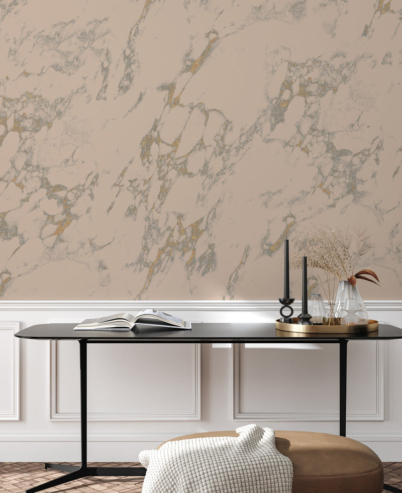 Gold Behang - Marly Marble