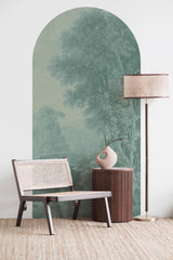Peel and Stick Arch Wallpaper Decal - misty dreamwood