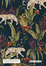 Papier peint Monkey Business Dark 150cm de largeur x 280cm de hauteur - papier mat - seconde chance