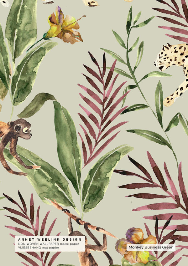 Muestra de papel pintado - Monkey Business