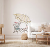 Wandsticker - Muis met Parasol