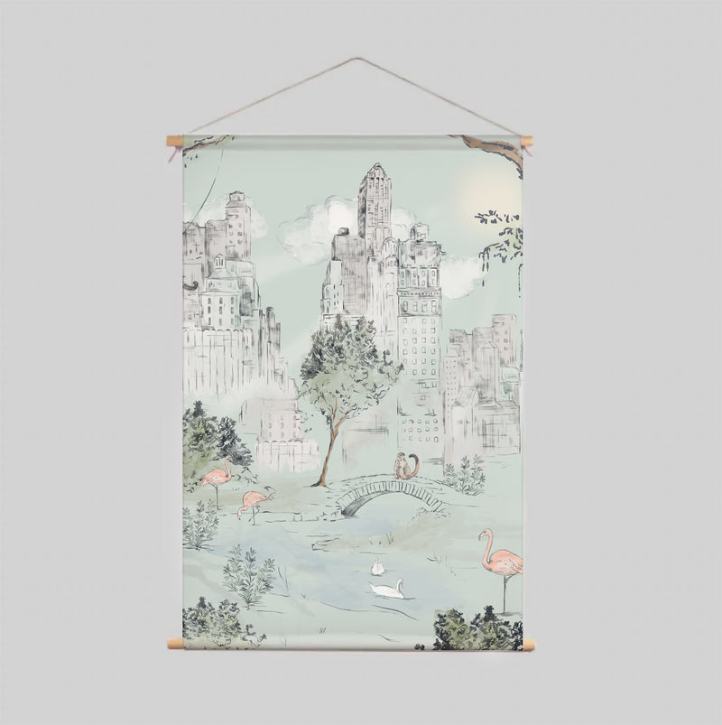 Textielposter - CENTRAL PARK Mint