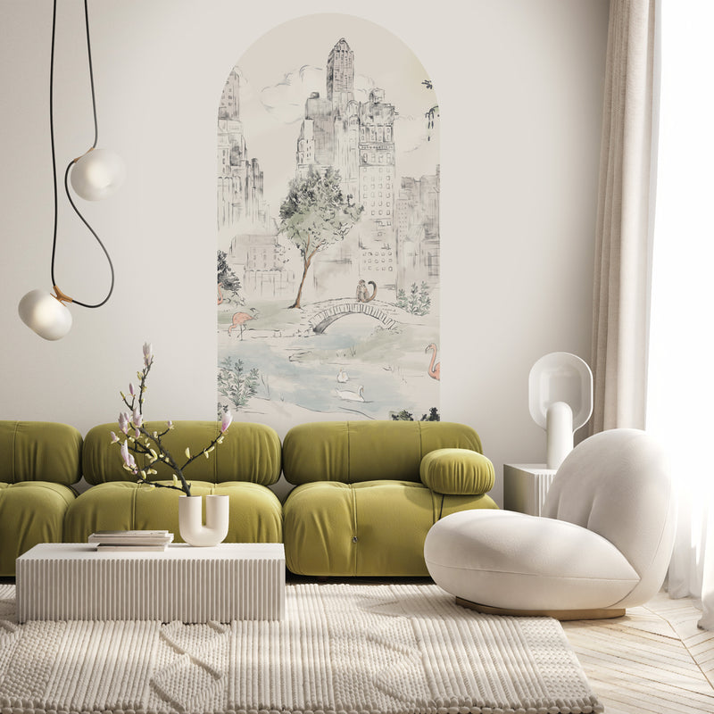 Runa Art Photo Wallpaper 396 X 280 Cm New York Window | Wool