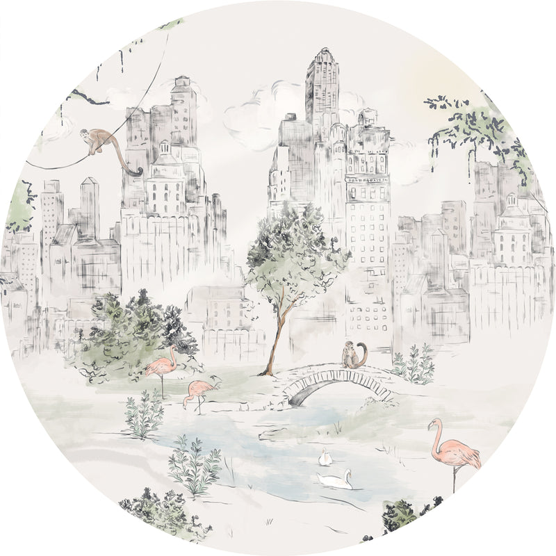Round wall sticker - Central park