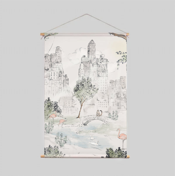 Textielposter - CENTRAL PARK Off white