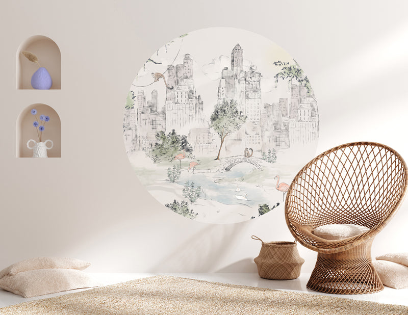 Round wall sticker - Central park