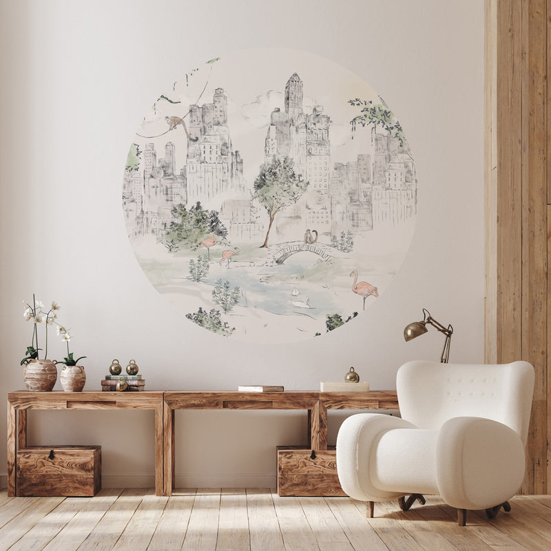 Round wall sticker - Central park