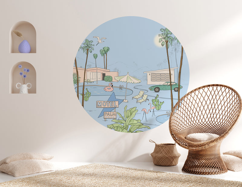 Round wall sticker - Palm Springs