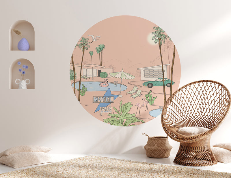 Round wall sticker - Palm Springs