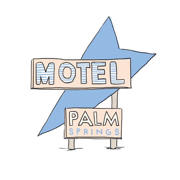 Separate Wall Sticker - Palm Spring Motel Sign