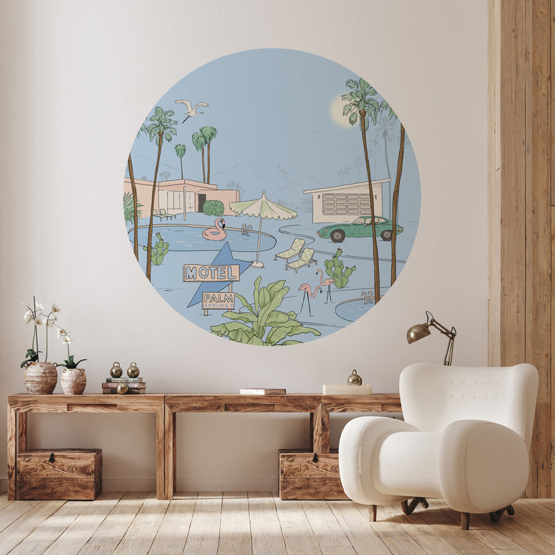 Round wall sticker - Palm Springs