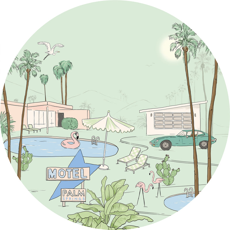 Round wall sticker - Palm Springs