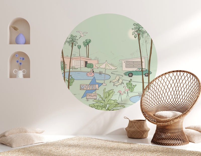 Round wall sticker - Palm Springs