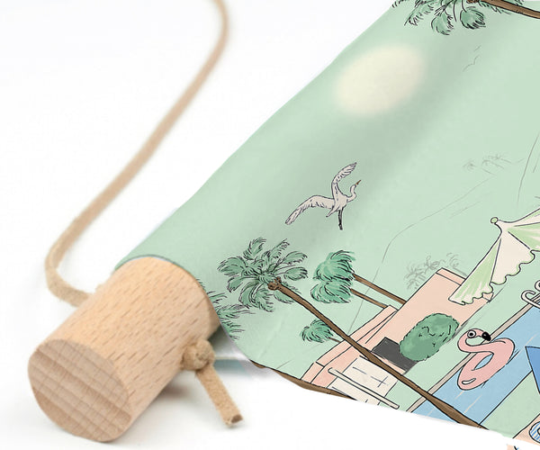 Textielposter - PALM SPRINGS mint