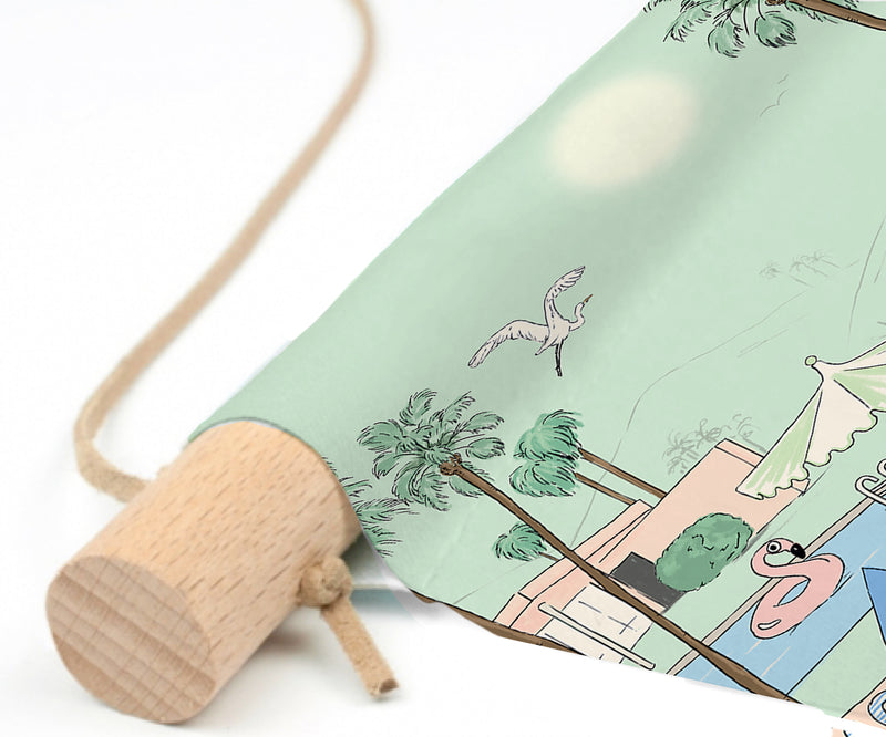Textielposter - PALM SPRINGS mint