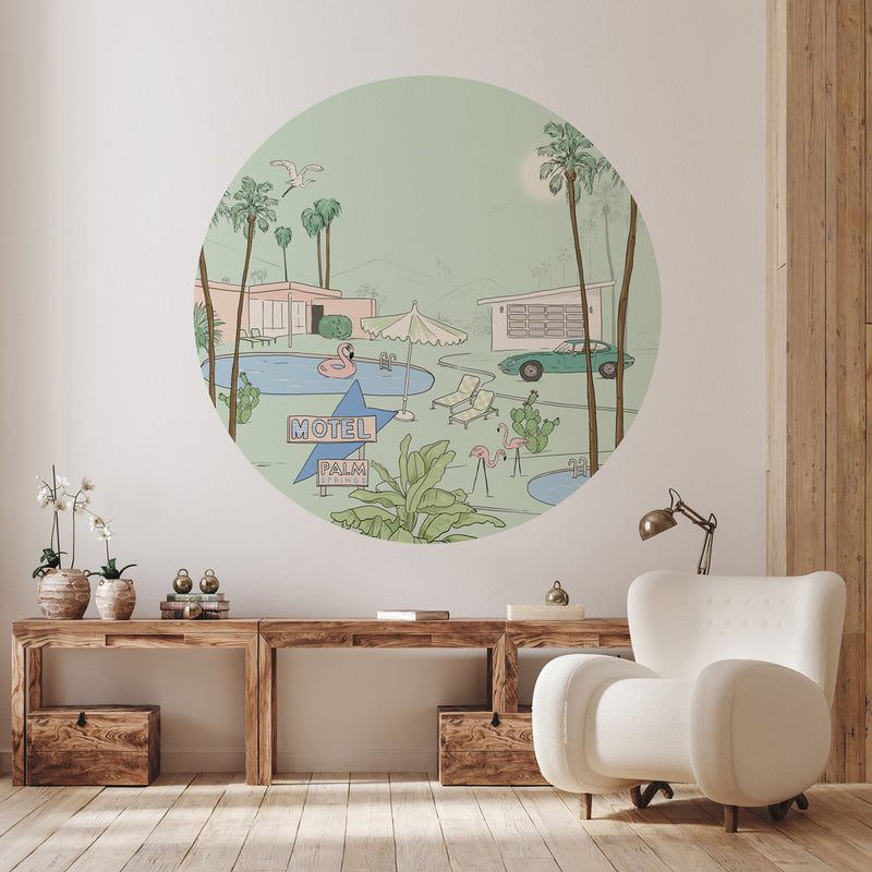 Round wall sticker - Palm Springs