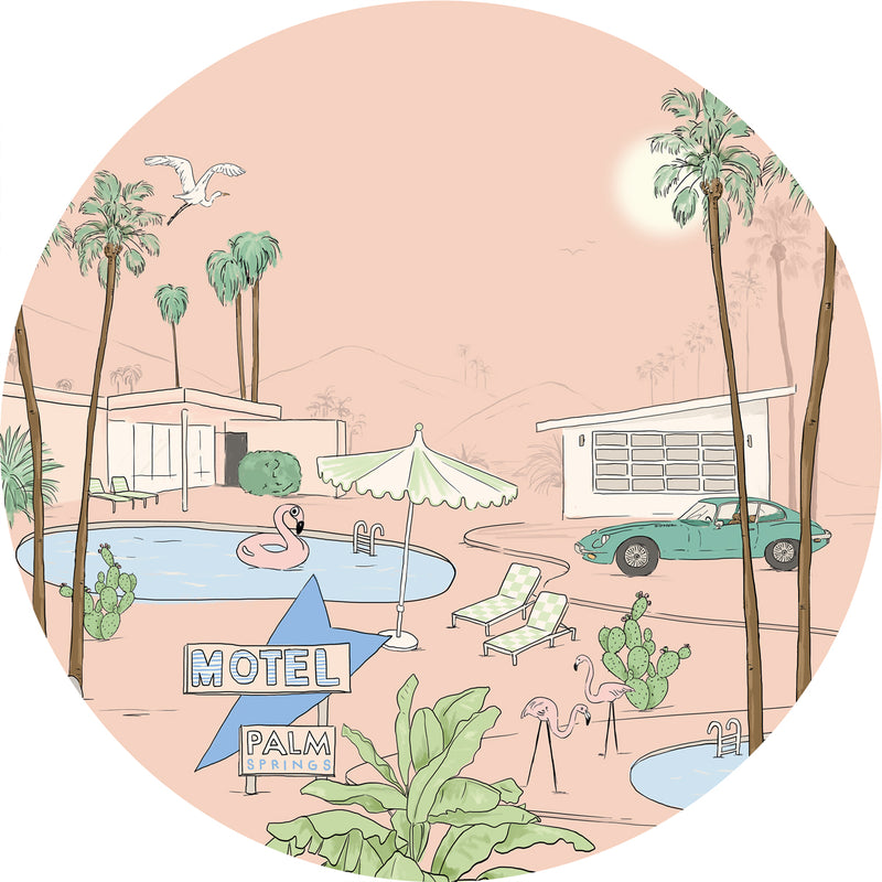 Round wall sticker - Palm Springs