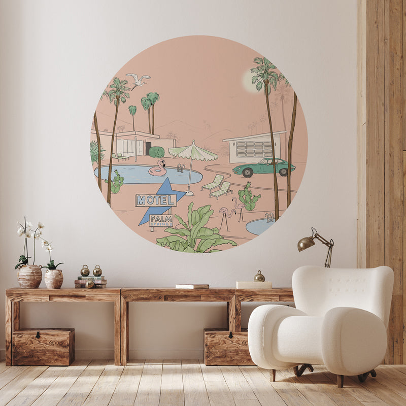 Round wall sticker - Palm Springs