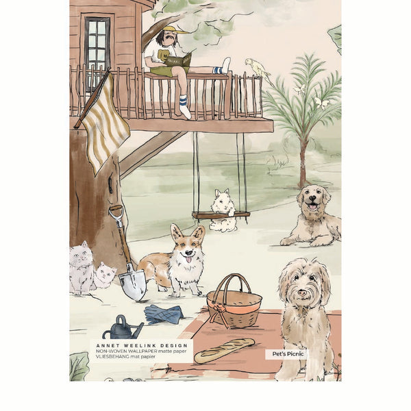 Muestra de papel pintado - Pet's Picnic