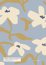 Papier peint en rouleau - Petal Pop Blue promotions seconde chance