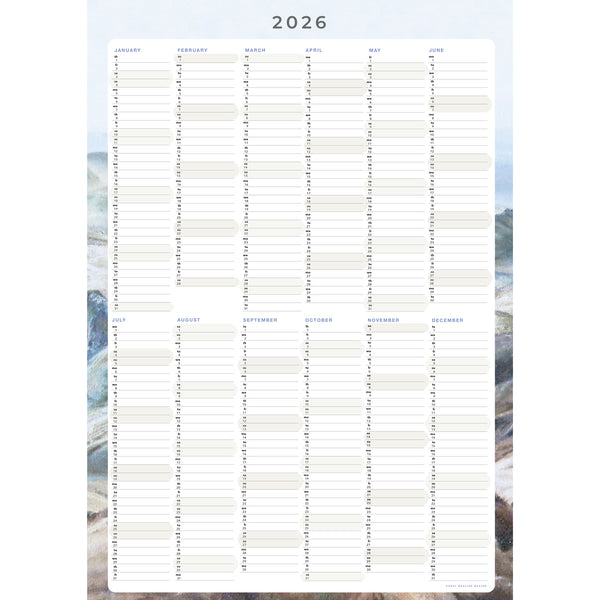 Yearly Planner 2026 - Crystal Haze Blue