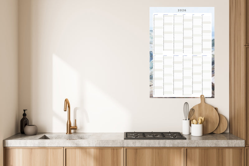 Planificateur Annuel 2026 - Crystal Haze Blue