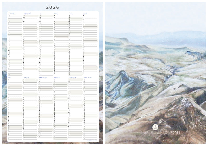 Planificateur Annuel 2026 - Crystal Haze Blue