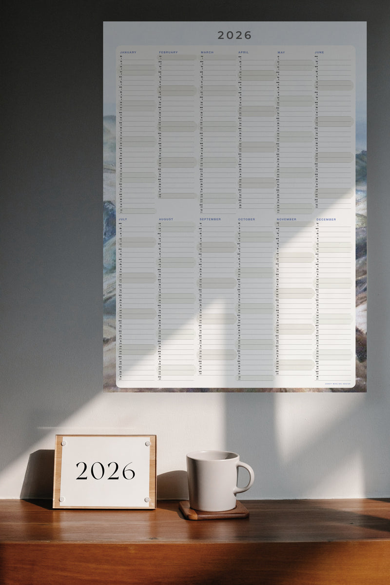 Planificateur Annuel 2026 - Crystal Haze Blue