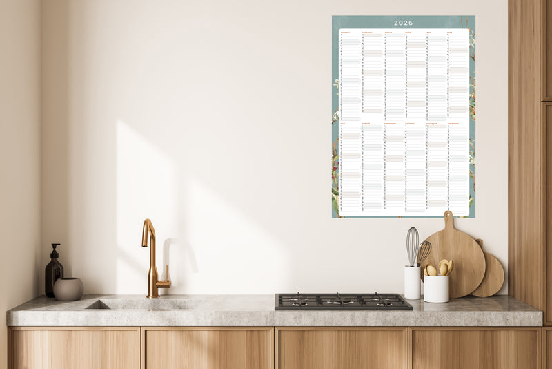 Yearly Planner 2026 - Lush Eden Teal