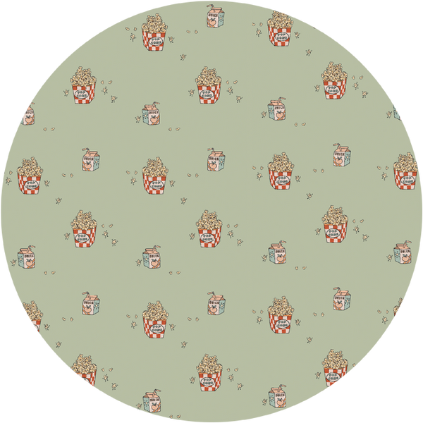 Ronde wandsticker - Popcorn Green